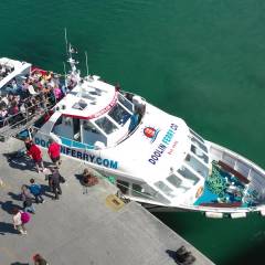 Doolin ferry docked loading passengers
