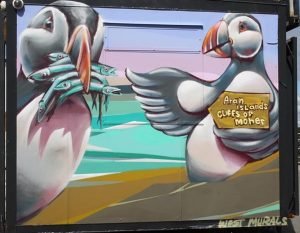 Huffin and Puffin mural