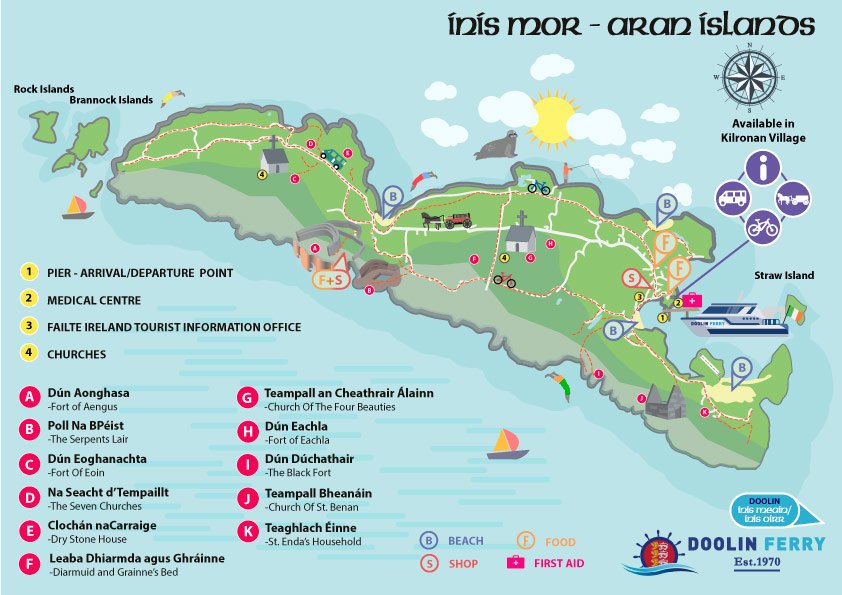 Inis Mor Tourist Map
