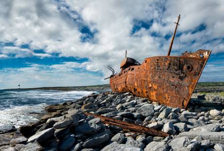 The Plassey Shipwreck on Inis Oirr, Aran Islands.