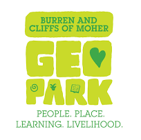 Burren and cliffs of moher geo park logo
